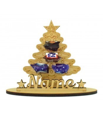 6mm Christmas Tree Shape Mini Chocolate Bar Holder on a Stand - Stand Options